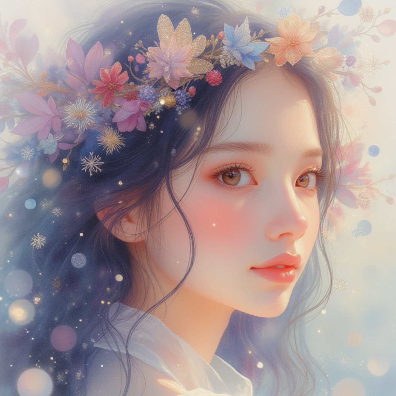 AIイラストのプロンプト - TensorArt：A Symphony of Light and Petals