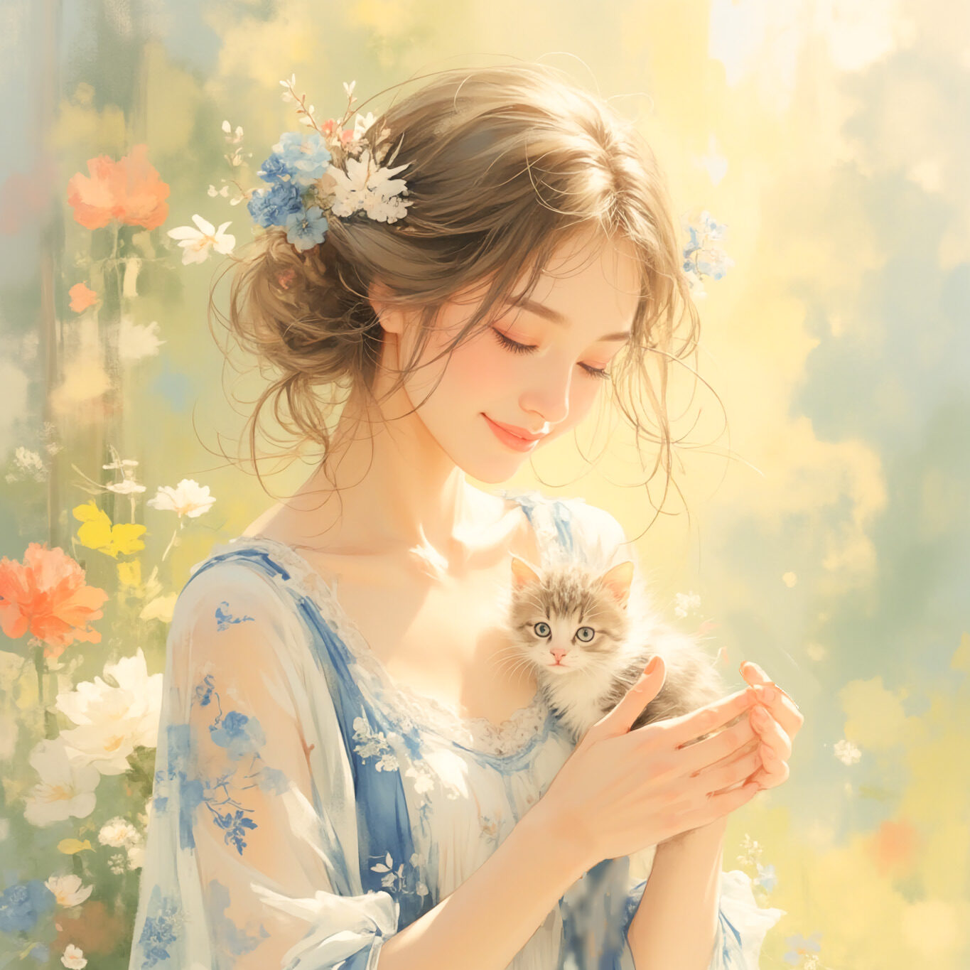 AIイラストのプロンプト - TensorArt：The Warmth of Tender Hands