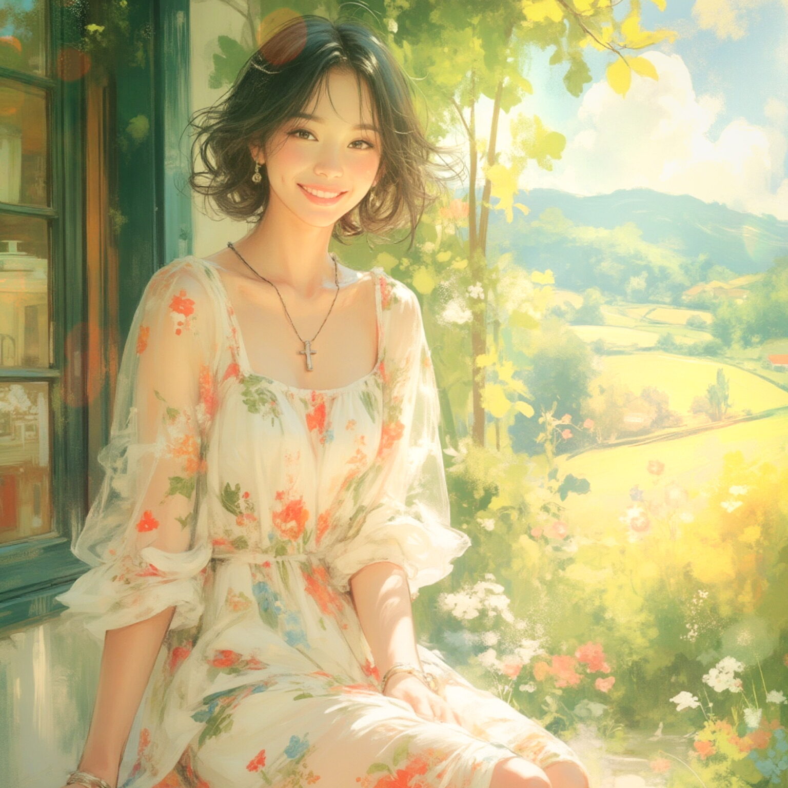 AIイラストのプロンプト - TensorArt：A Countryside Dream