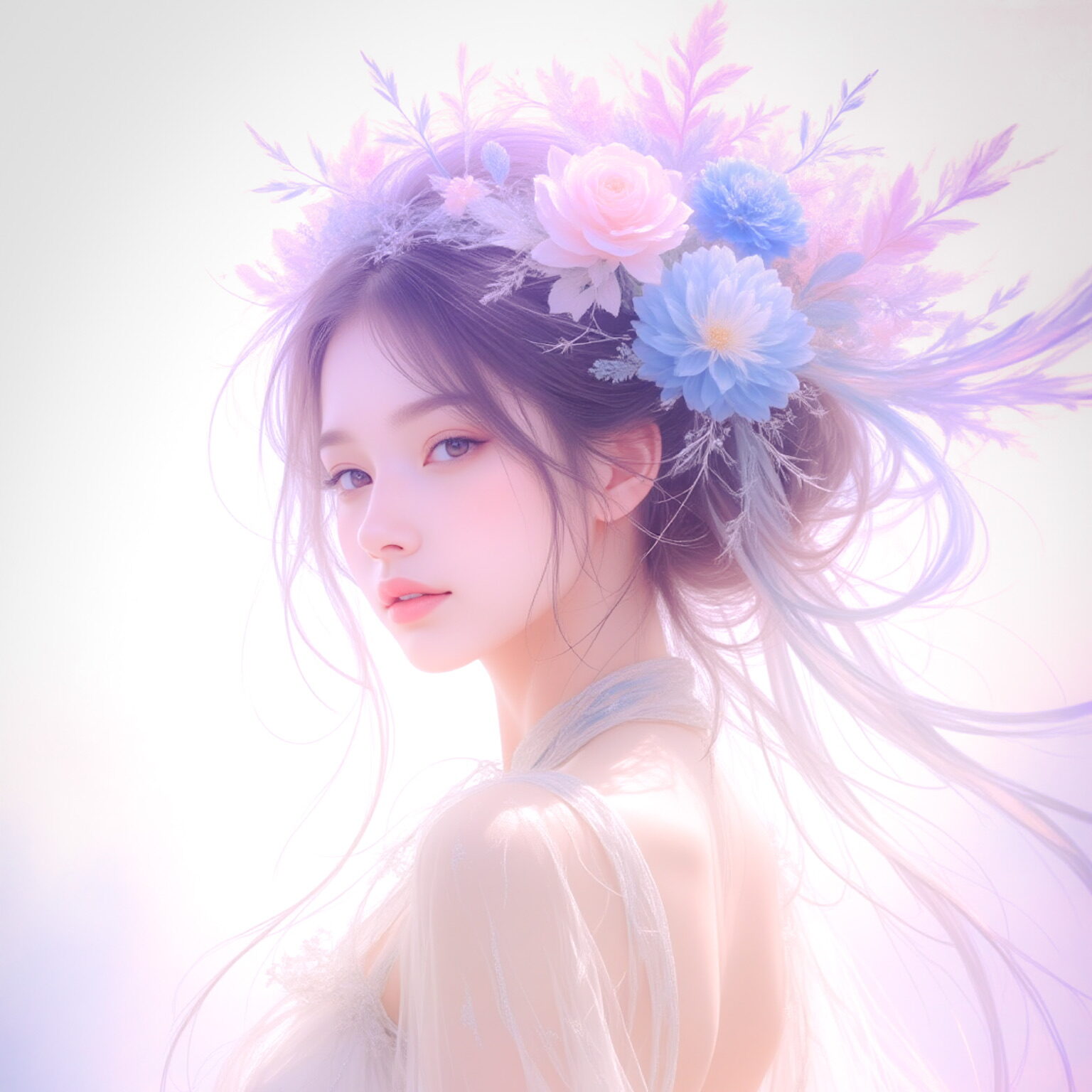 AIイラストのプロンプト - TensorArt：A Serenade of Petals and Light
