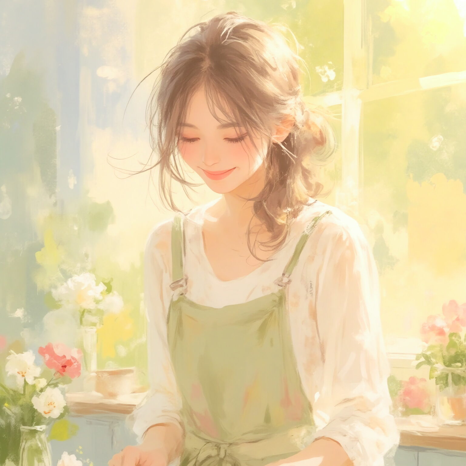 AIイラストのプロンプト - TensorArt：Sunlit Mornings and Fresh Sandwiches
