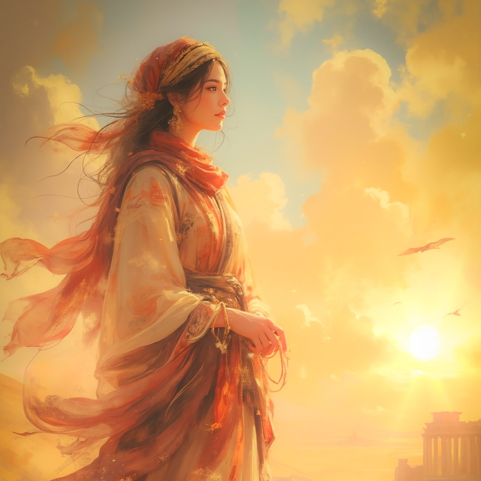 AIイラストのプロンプト - TensorArt：Twilight Silk Road