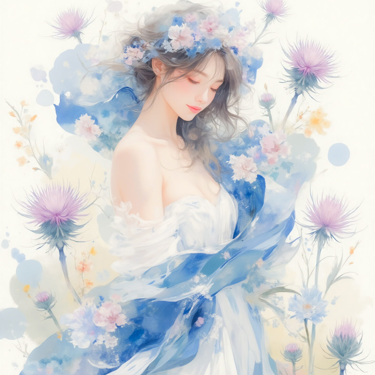AIイラストのプロンプト - TensorArt：Whispers of the Thistle