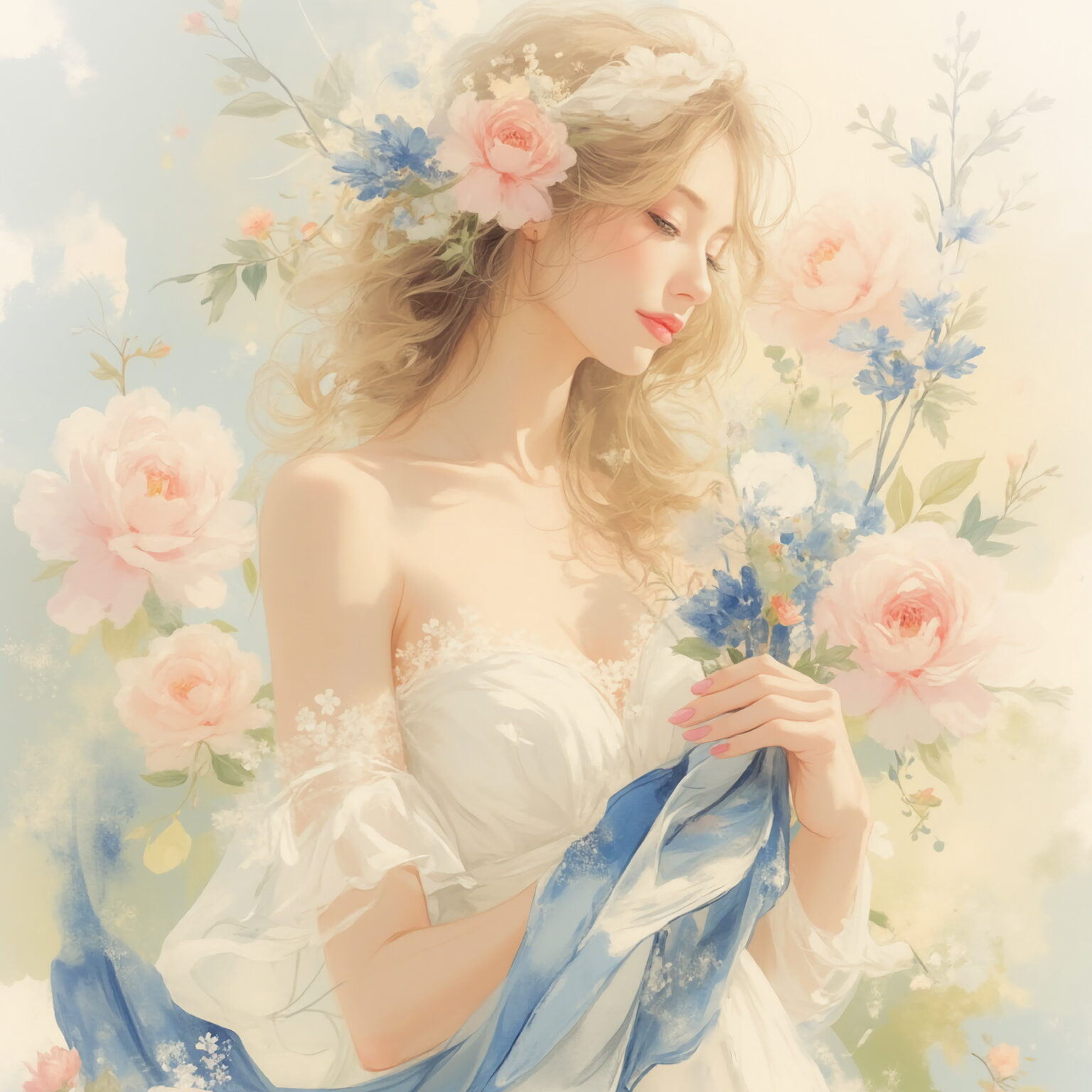 AIイラストのプロンプト - TensorArt：Grace in Bloom