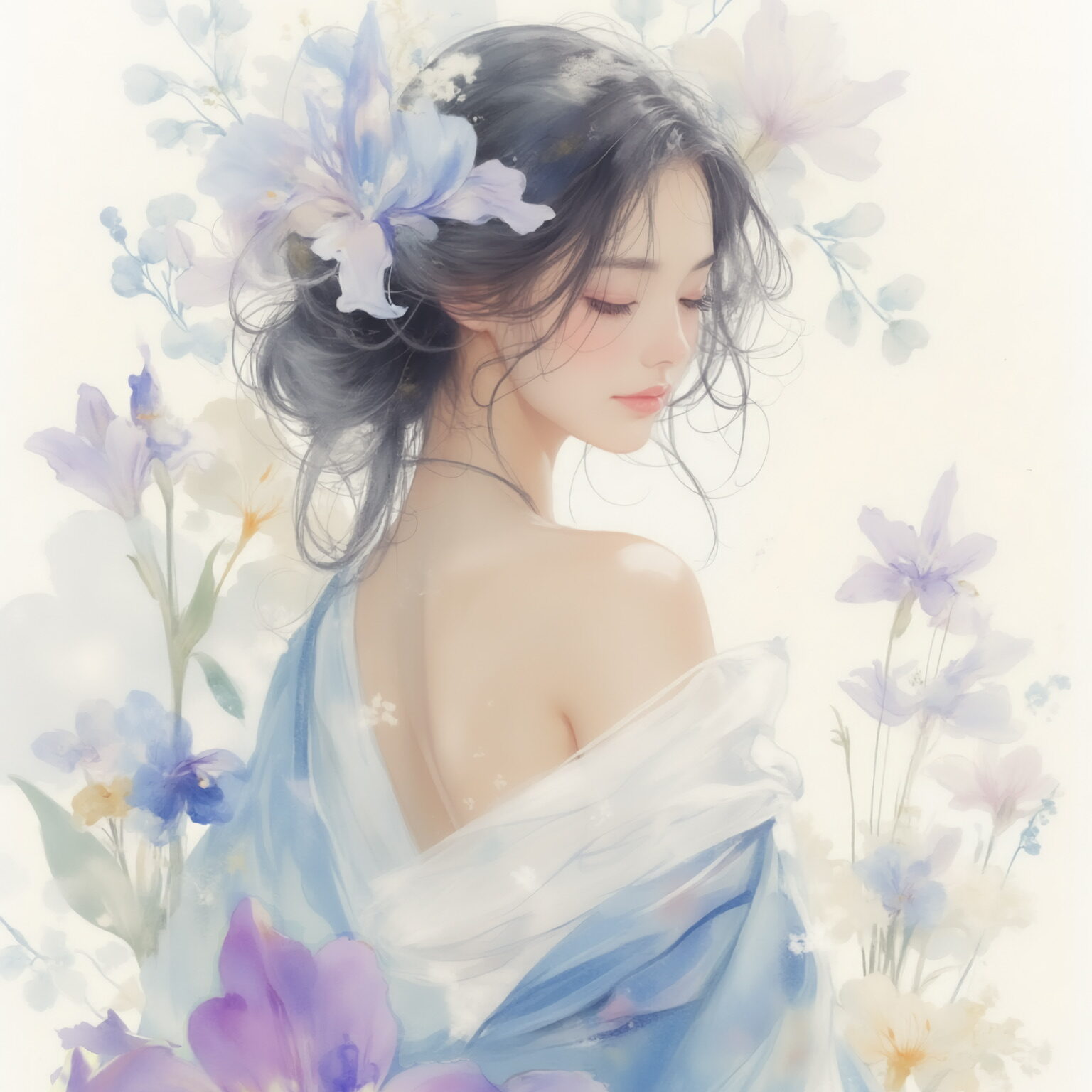 AIイラストのプロンプト - TensorArt：A Single Wish Entrusted to an Iris