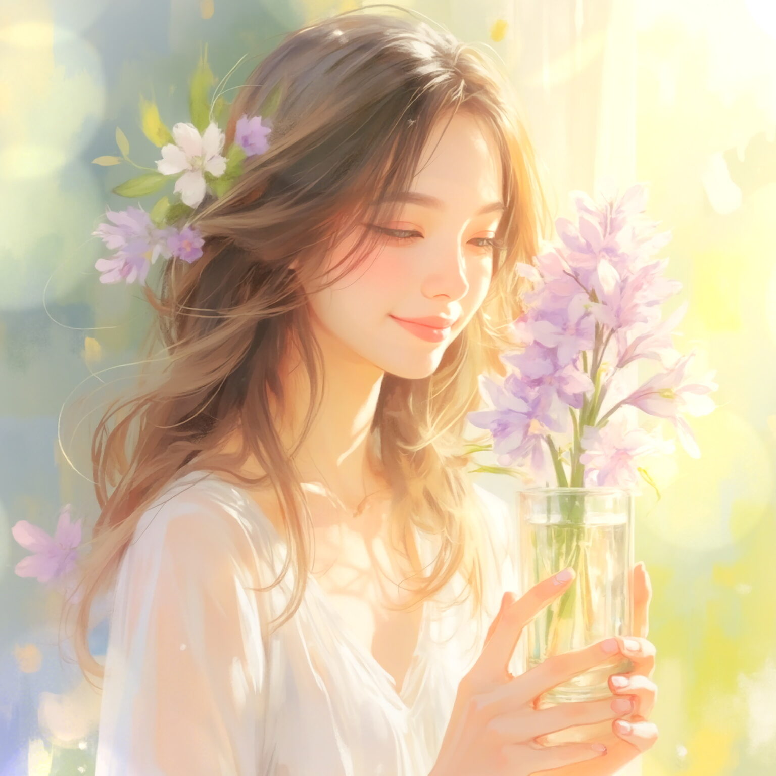 AIイラストのプロンプト - TensorArt：Breath of Hyacinth
