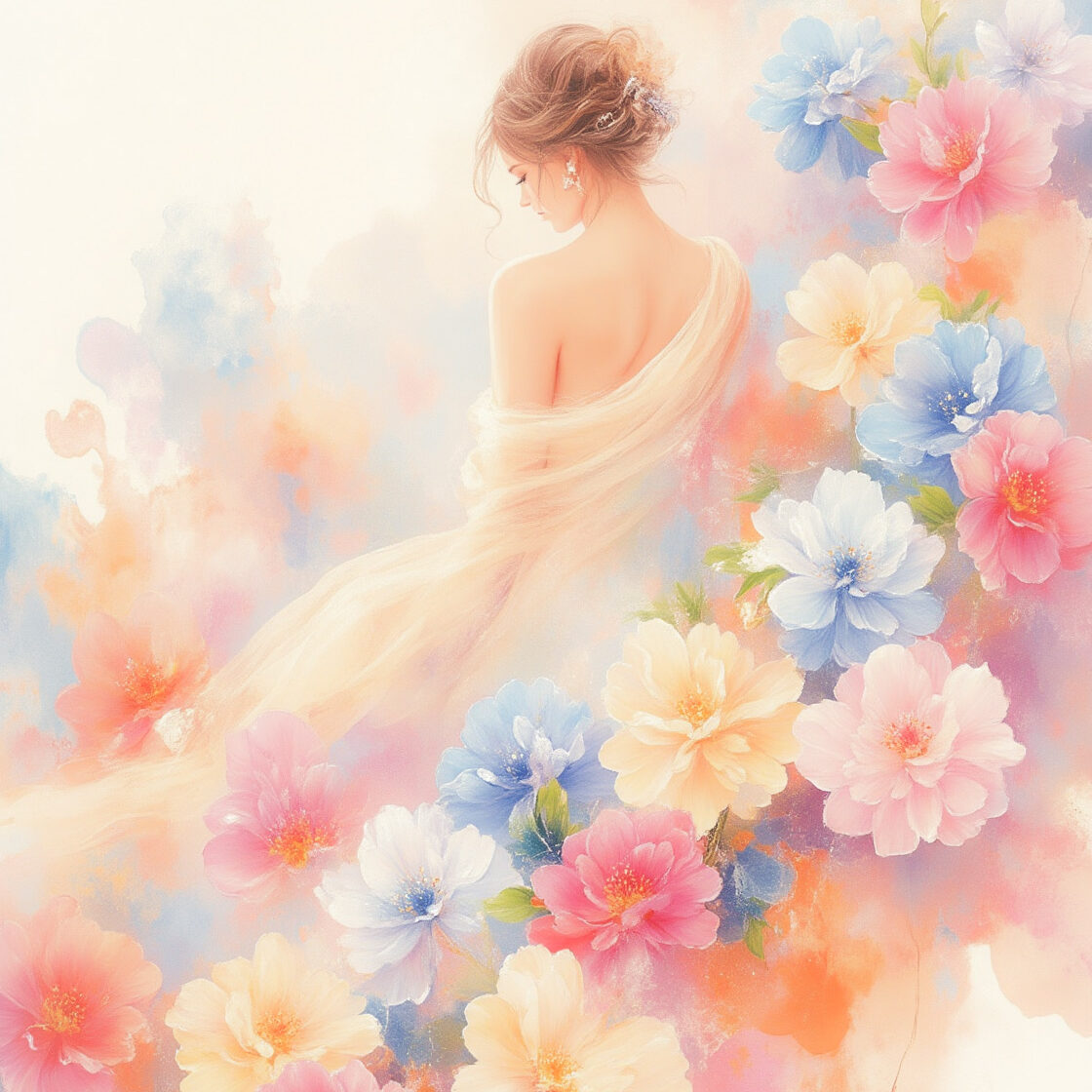 AIイラストのプロンプト - TensorArt：Veiled in Carnation Dreams