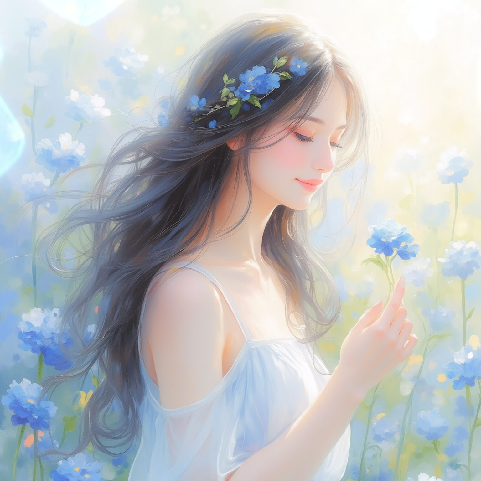 AIイラストのプロンプト - TensorArt：Field of Gentle Memories