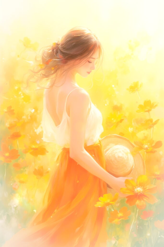 Walking in Golden Bloom