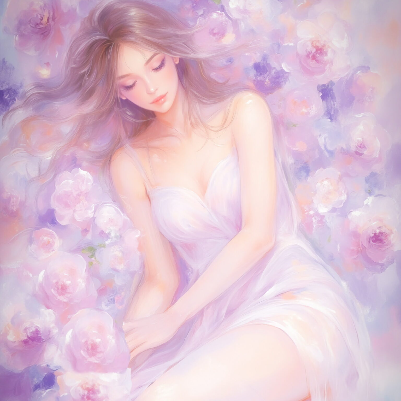 AIイラストのプロンプト - TensorArt：Drowning in a Rose Dream