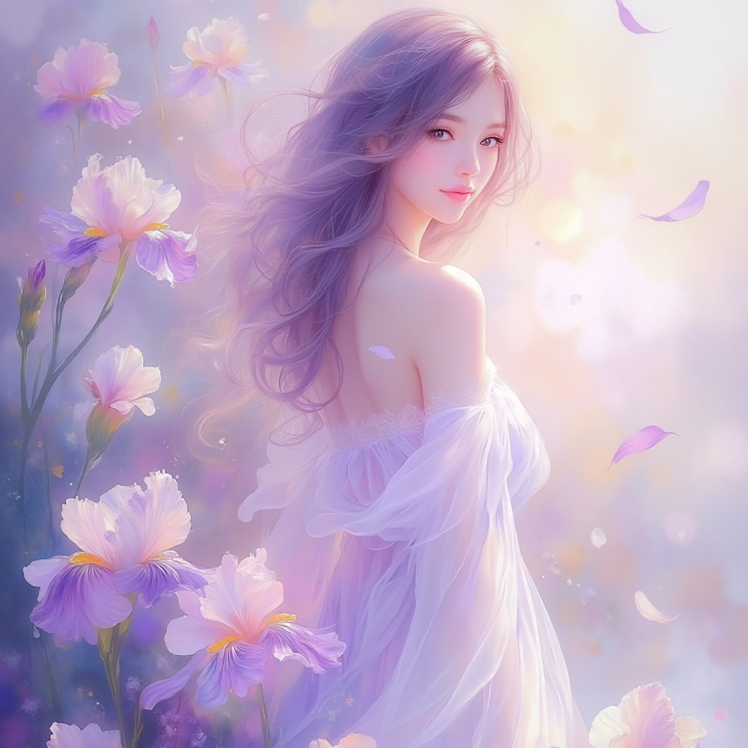 AIイラストのプロンプト - TensorArt：The Whisper of Irises
