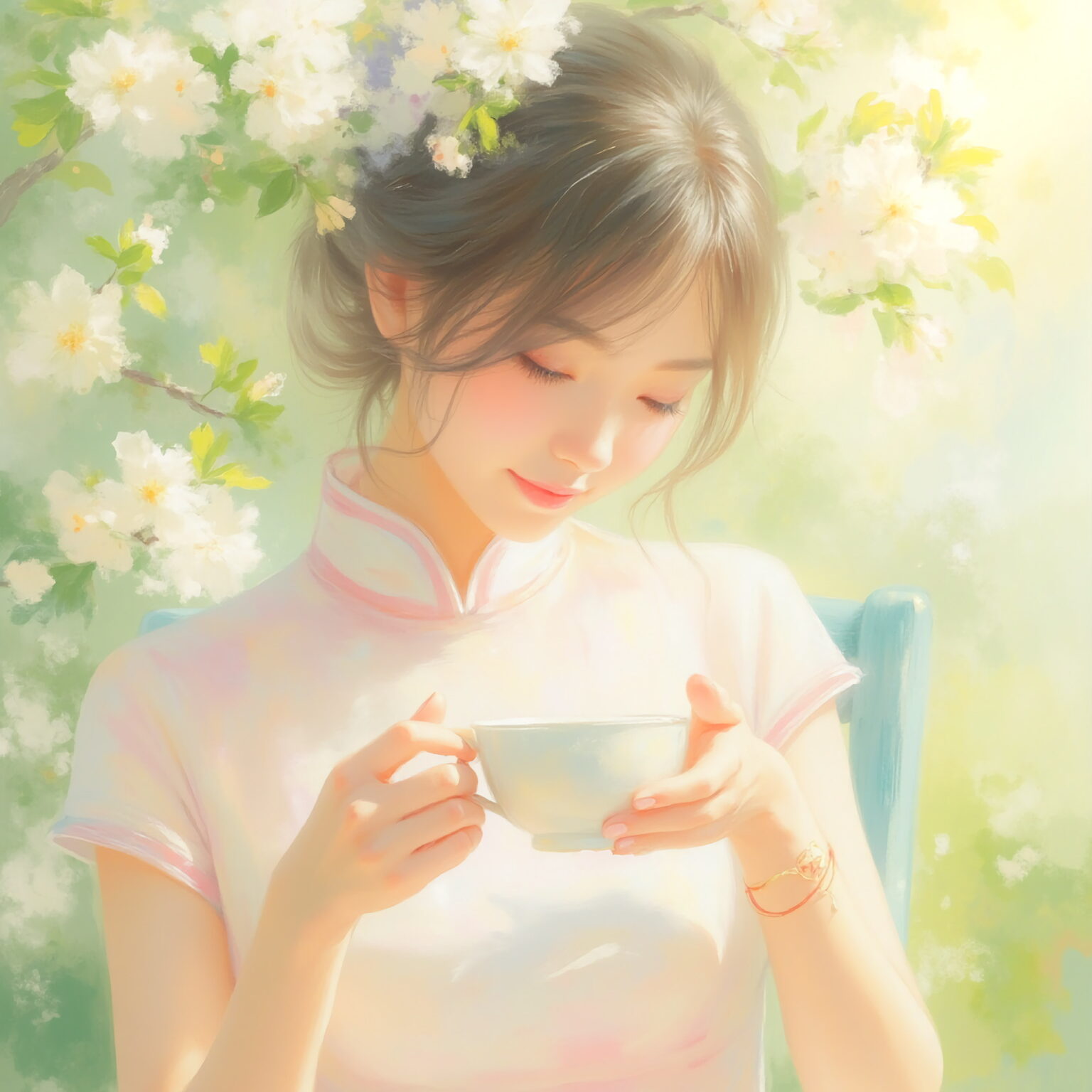 AIイラストのプロンプト - TensorArt：Garden of Jasmine Tea