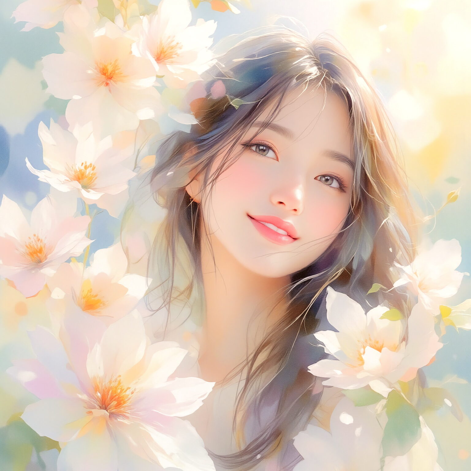 AIイラストのプロンプト - TensorArt：Smiling in a Flannel Morning