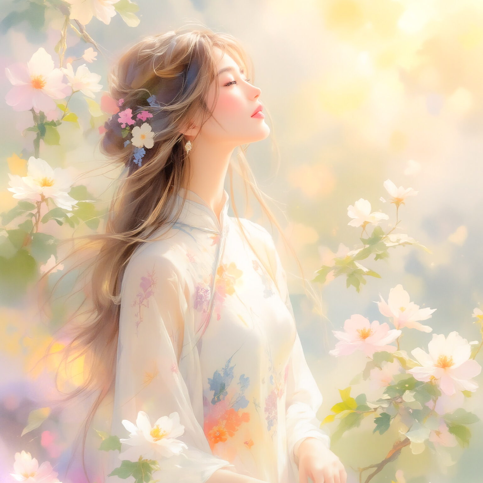 AIイラストのプロンプト - TensorArt：Jasmine in the Light