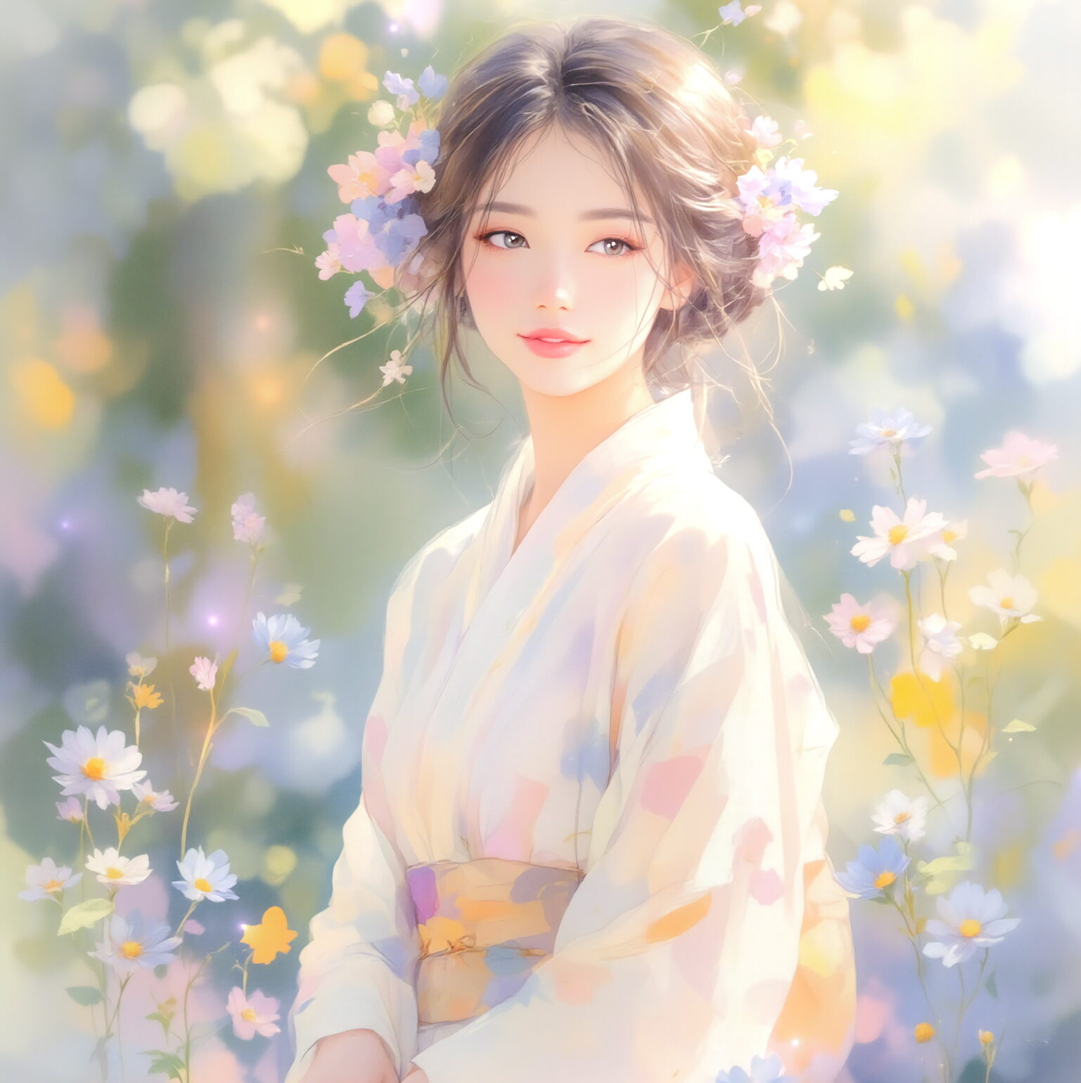 AIイラストのプロンプト - TensorArt：Miyakowasure and a Gentle Dream
