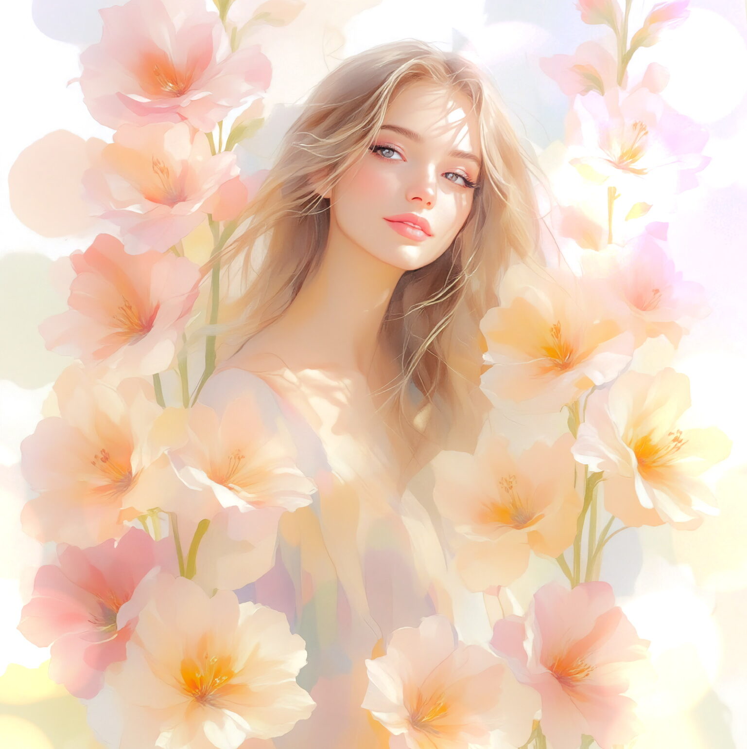 AIイラストのプロンプト - TensorArt：Gladiolus and the Gaze Beyond
