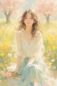 Blossoms in Her Smile