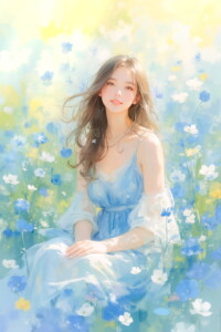 In the Field of Light Blue