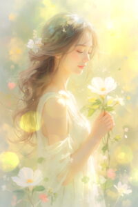 White Morning Glories in the Quiet of Light